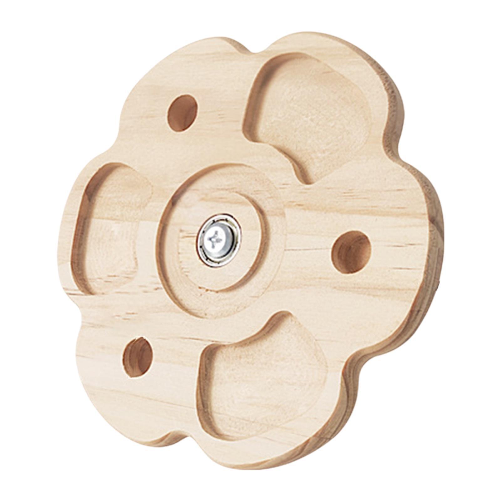 oshhni Chinchilla Molar Toy Rabbits ing Toy Rotating Wood Interactive Small Pet Cage Accessories for Squirrels Ferret Bunny Training Flower